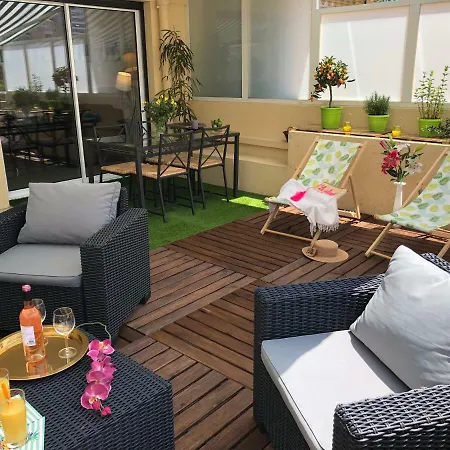 公寓 Cosy Lumineux 1 Calme Central-terrasse 10 Minutes Palais 5 Min Centre